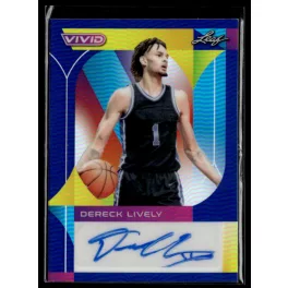   2023-23 LEAF VIVID Autographs Navy Blue #BA-DL2 Dereck Lively 13/30