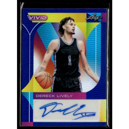 2023-23 LEAF VIVID Autographs Navy Blue #BA-DL2 Dereck Lively 13/30