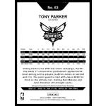 2018-19 Hoops  #63 Tony Parker