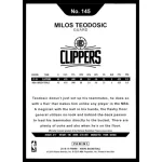 2018-19 Hoops  #145 Milos Teodosic