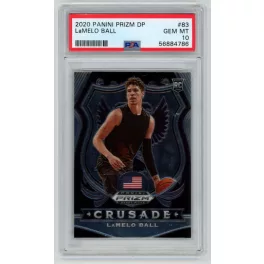   2020-21 Panini Prizm Draft Picks - Crusade PSA - 10 GEM MT #83 LaMelo Ball 