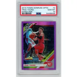   2020-21 Donruss Optic Hyper Pink PSA - 10 GEM MT #2 Trae Young 