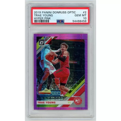 2020-21 Donruss Optic Hyper Pink PSA - 10 GEM MT #2 Trae Young 