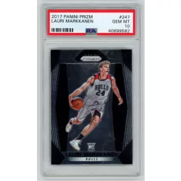 2017-18 Panini Prizm PSA - 10 GEM MT #247 Lauri Markkanen 