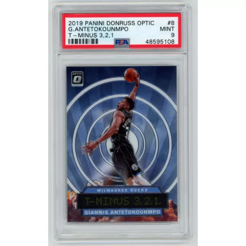 2019-20 Donruss Optic T-Minus 3, 2, 1 PSA - 9 MINT #8 Giannis Antetokounmpo 