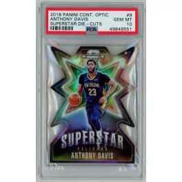   2019-20 Panini Contenders Optic Superstar Die Cuts PSA - 10 GEM MT #9 Anthony Davis 