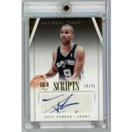   2013-14 Panini National Treasures Scripts Gold  #SC-TP Tony Parker 