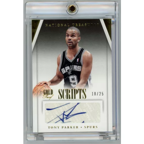 2013-14 Panini National Treasures Scripts Gold  #SC-TP Tony Parker 