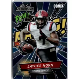   2021 Wild Card Alumination Comix - Black Chase Blue Blue #AC-14 Jaycee Horn 61/75
