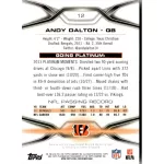 2014 Topps Platinum - Blue Wave Refractors  #12 Andy Dalton