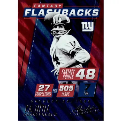 2017 Panini Absolute Fantasy Flashbacks  #9 Y.A. Tittle