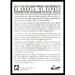 2012 In The Game Heroes and Prospects He Shoots He Scores Points #1