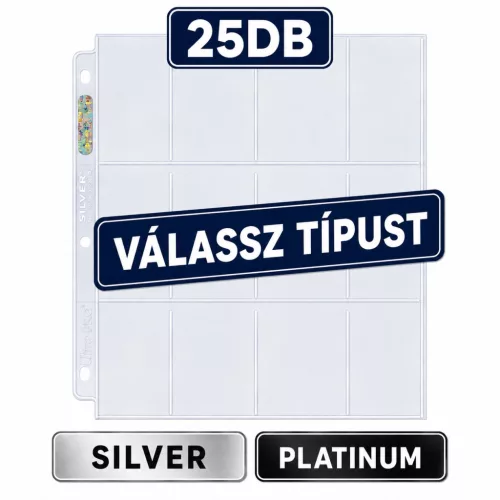 Ultra Pro 9 zsebes lapok (25db-os) - VÁLASSZ TÍPUST