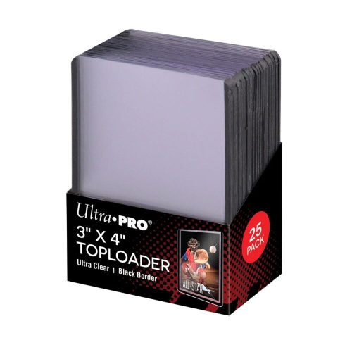 Ultra Pro kemény védőtok toploader 35pt (25db) -  Fekete kerettel