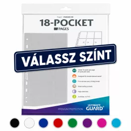   Ultimate Guard 18-zsebes oldaltöltésű lap (10db) - VÁLASSZ SZÍNT