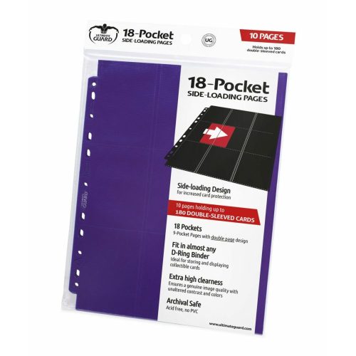 Ultimate Guard 18-Pocket Side-Loading Pages (10) - Purple